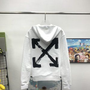 Off-White arrow fashion white hooded sweatshirt